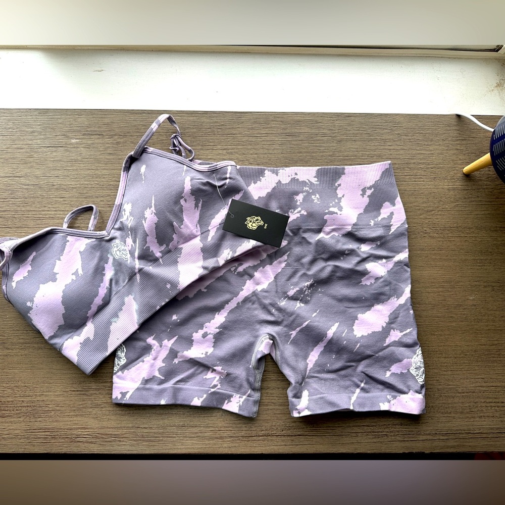 Darc Sport Purple and Pink Athletic Shorts